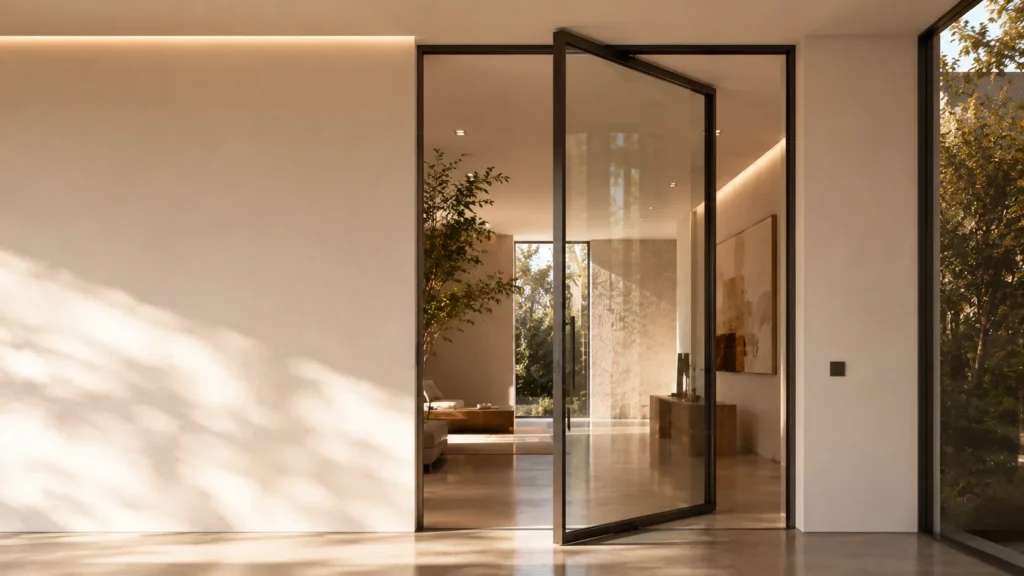Slim Frame Pivot Door